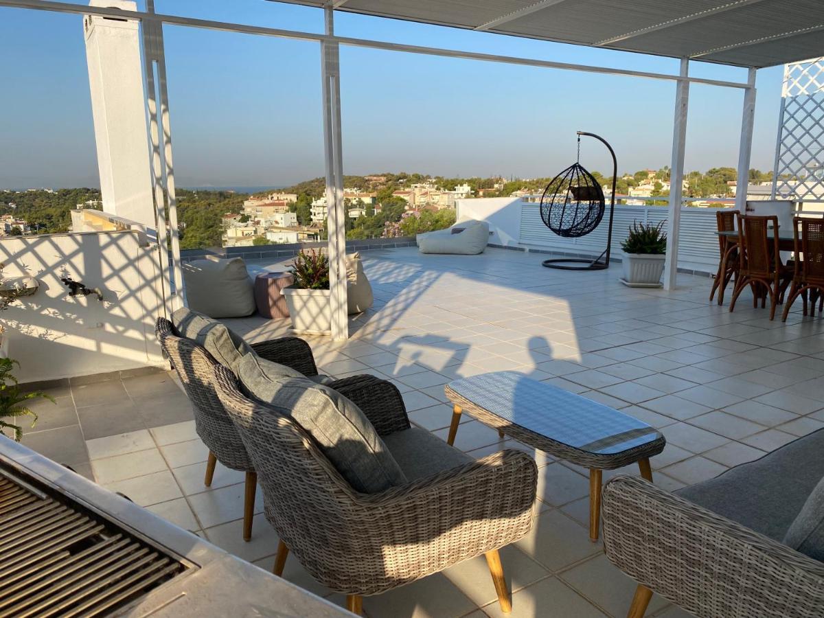 Villasonboard Vouliagmeni Penthouse Veranda Sea-View & Beach Atina Dış mekan fotoğraf